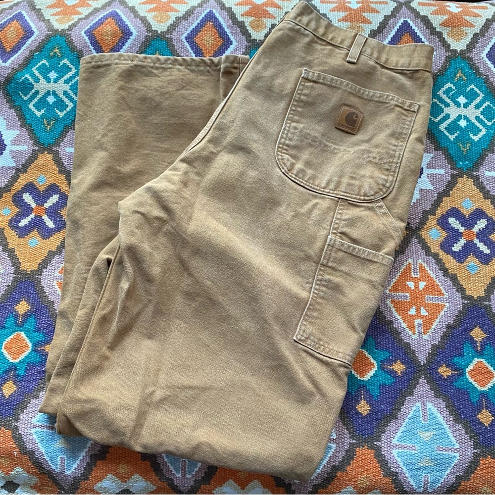 Carhartt Relaxed Fit Rugged Flex 100% Cotton Size 38 X 34 Loose Original Fit Men